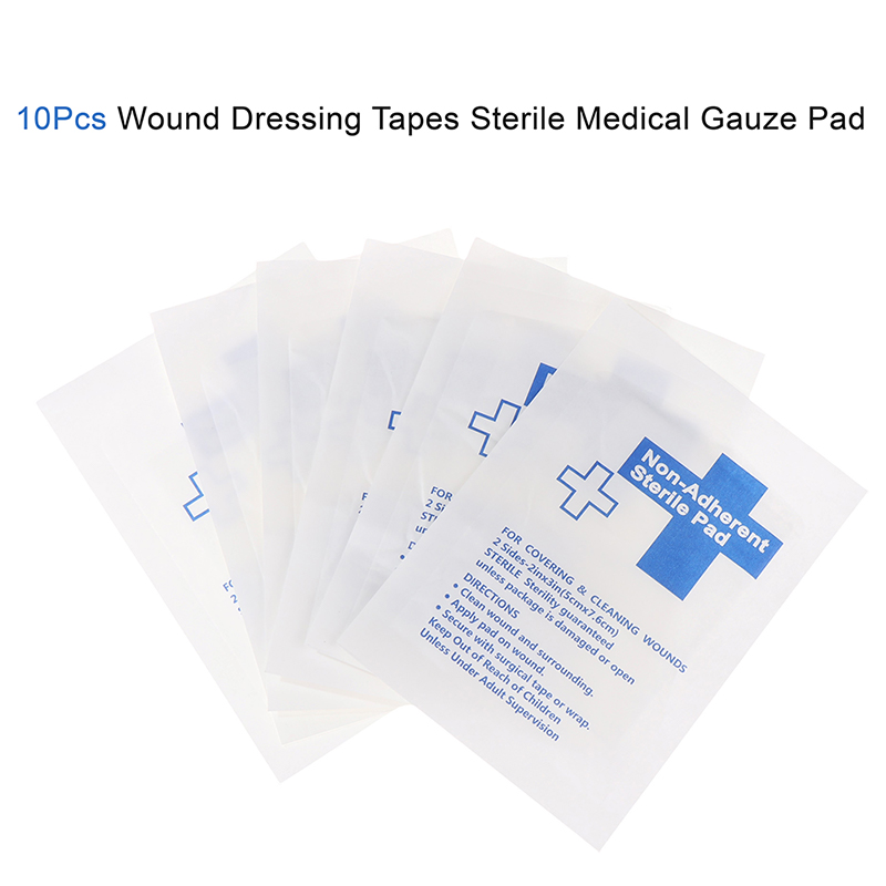 Medical Tape - 10Pcs Waterproof Gauze Pad Non-adherent Pad