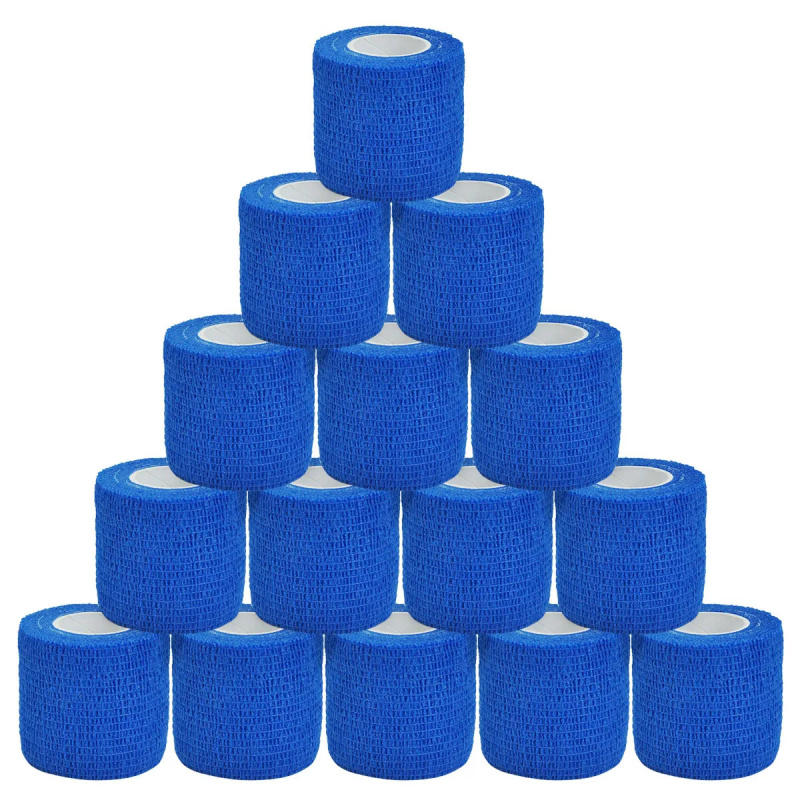 Medical Tape - 1/15pcs 4.8m Blue Sports Self Adhesive