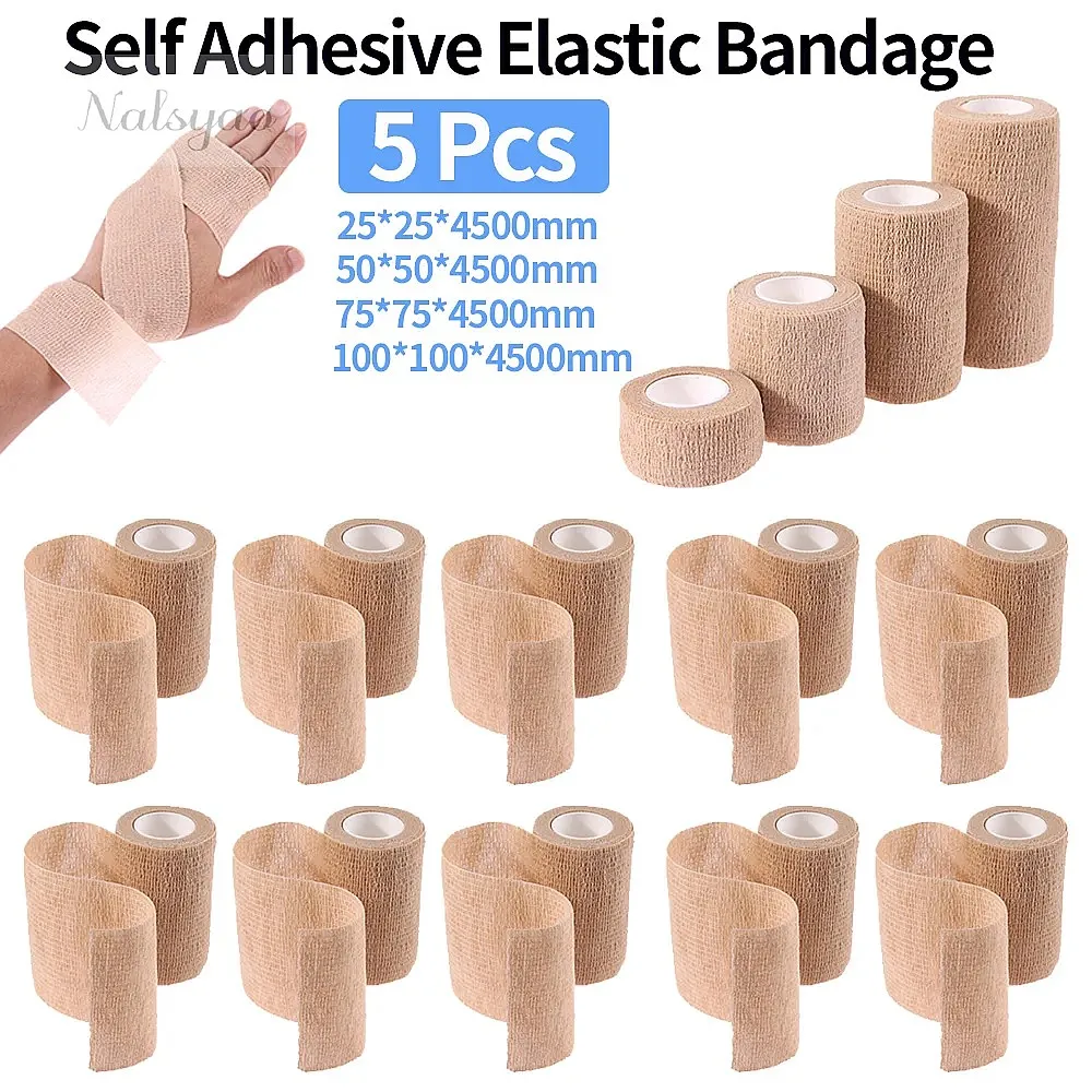 5 Pcs 2.5/5/7.5/10cm Self Adhe - Medical Tape 评论和价格