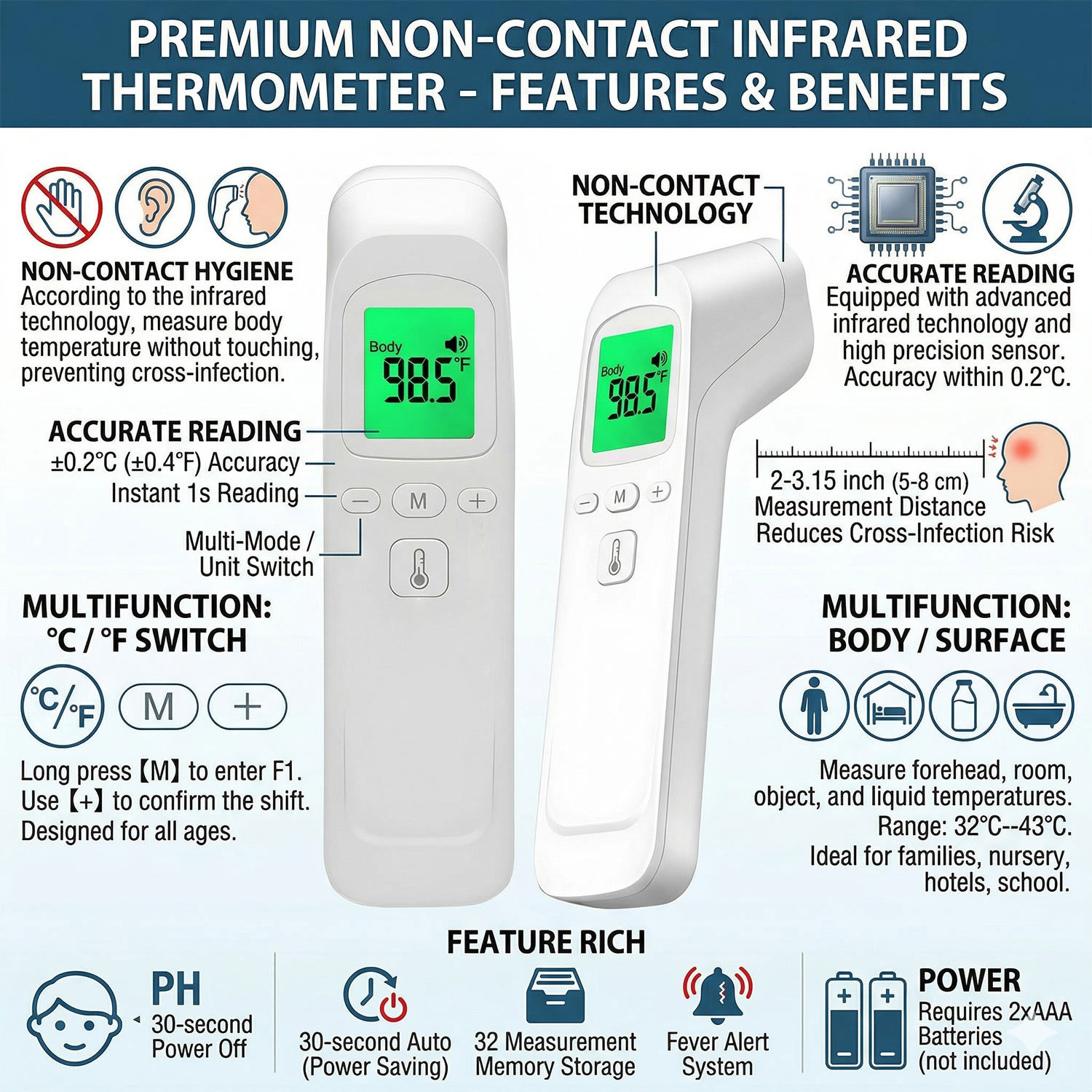 Non Contact Infrared Forehead  - Pulse Oximeter 评论和价格