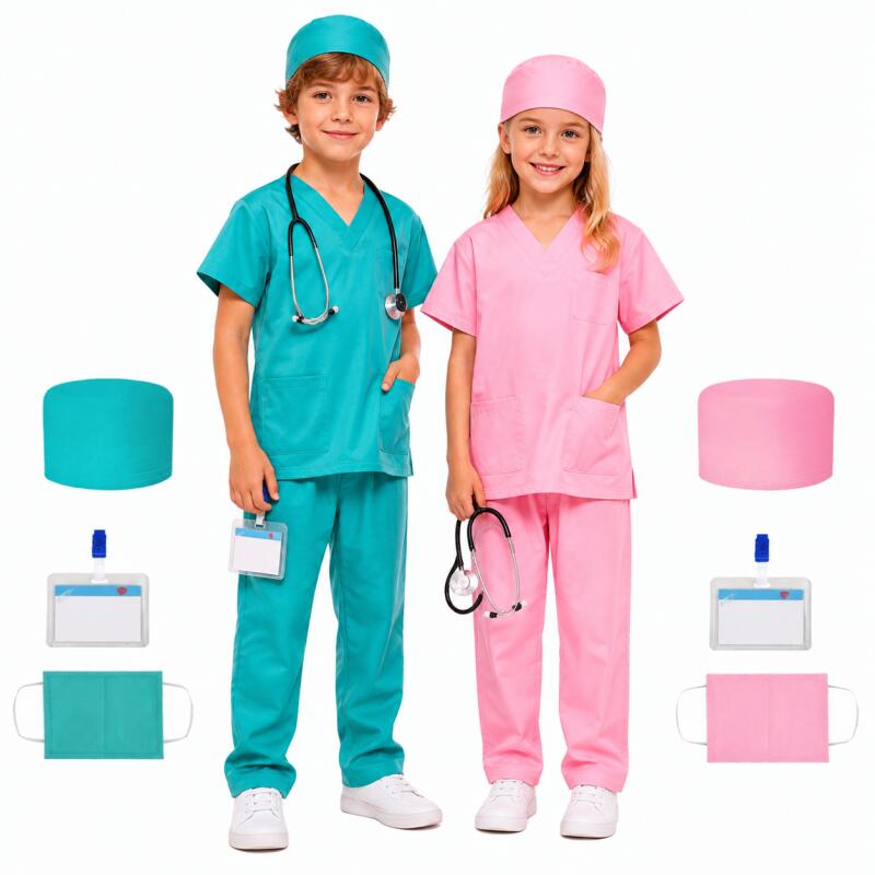Kids Doctor Scrubs Costume Set - Stethoscope 评论和价格