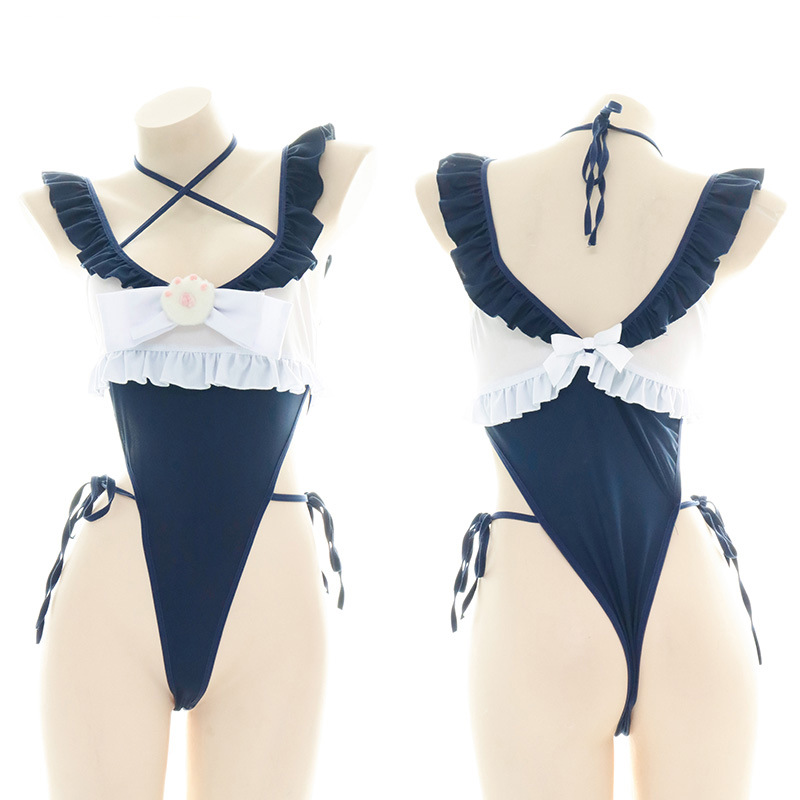 Cute Ruffled Edge One Piece Sw - Bandage 评论和价格