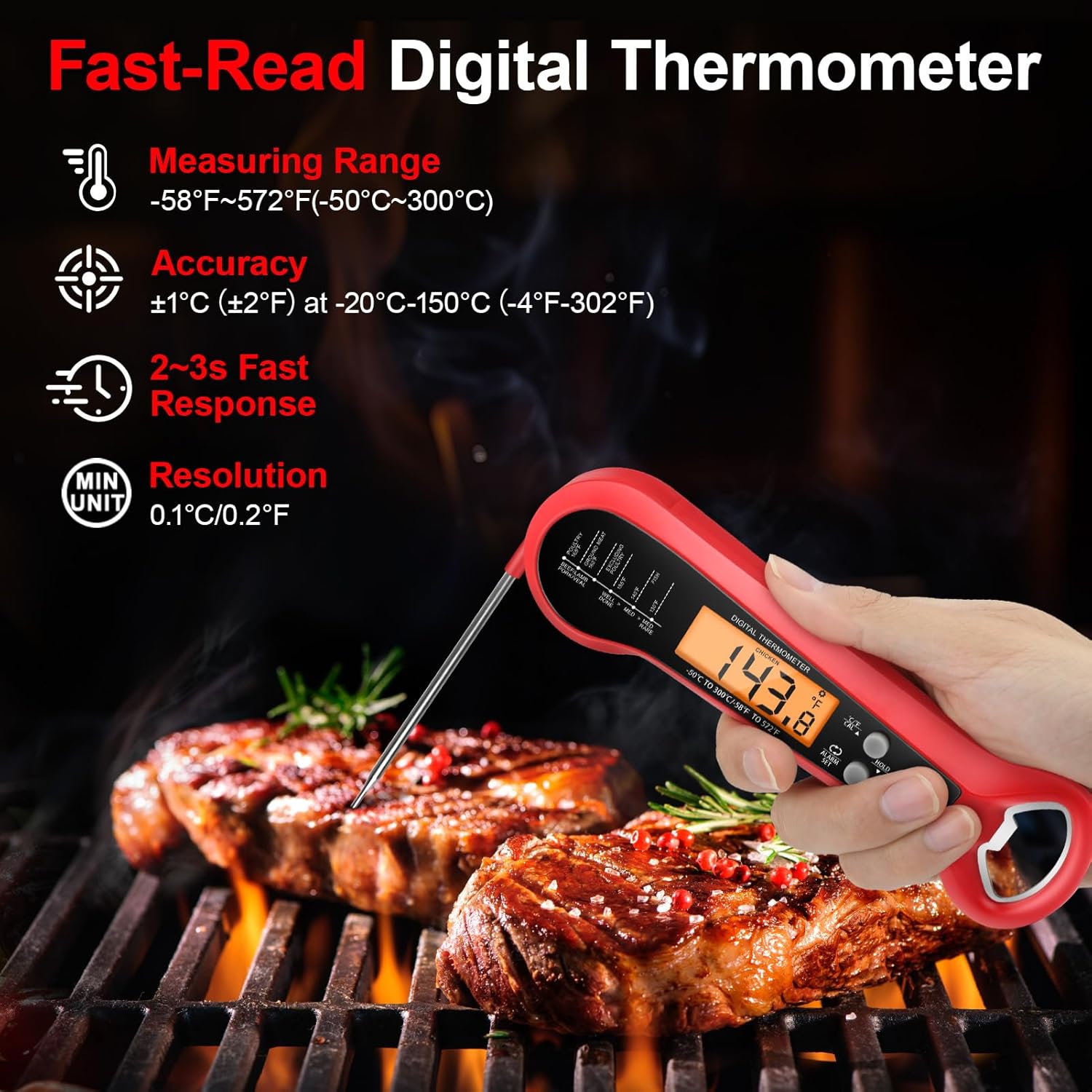 Long Cable Professional Meat T - Thermometer Digital 评论和价格