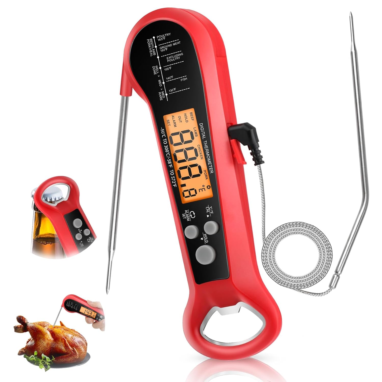 Long Cable Professional Meat T - Thermometer Digital 评论和价格